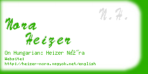 nora heizer business card